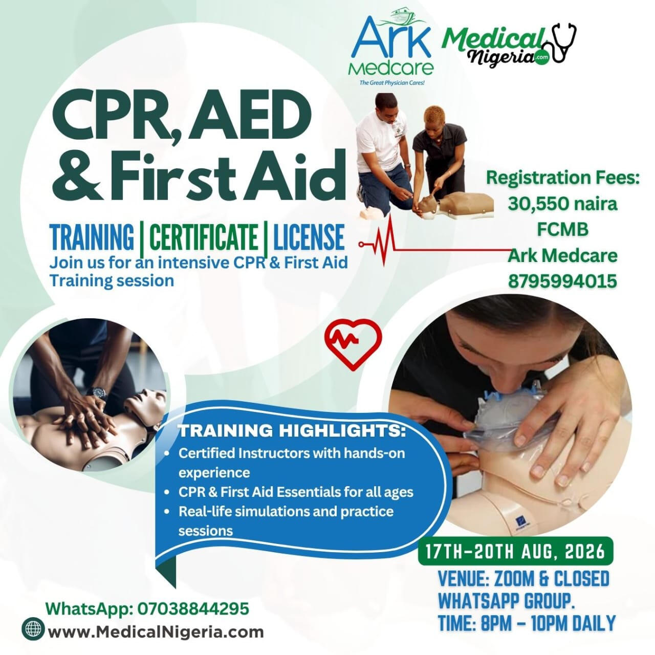 CPR AED AND FIRST AID COURSE